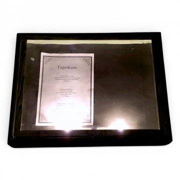 Speisekartenkasten, Chrom oder Holzdekor, Plexischeibe, B55xH42xt10, beleuchtbar