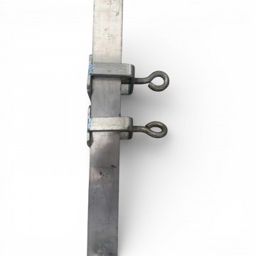 Verkehrsschildstange, Alu oder Zinkrohr quadr., Sockel K.stoff/Beton anthrazit, L200