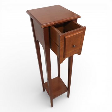 Postament GRANGE, Wildkirsche, Schub, Zwischenboden, Beine konisch, quadr., H112