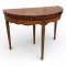 Konsoltisch, EKL., Nußbaum poliert, klappbar, gekehlte Beine, 78cm hoch, rund 104cmØ
