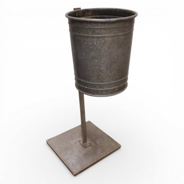 Straßenmülleimer, Metall verzinkt, ø25 H40, mit Ständer, GH90