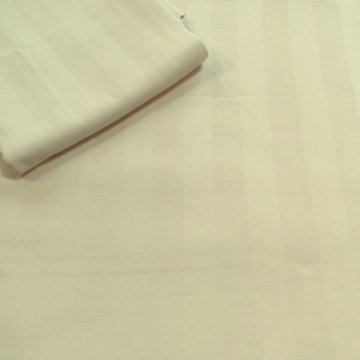 Garnitur 135x200 Damast, gelb, breite Streifen + Kissen 80x80, Krankenhaus