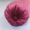 Kissenrolle 90x25 Samt, leichte Struktur, burgunderrot, seitl. Knopf,  Sofarolle, Bettrolle, Nackenrolle