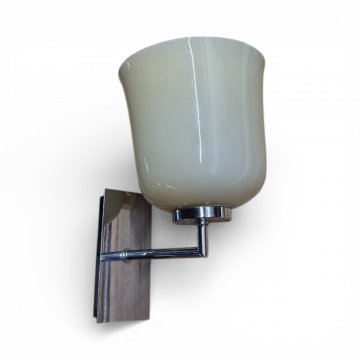 Wandarm, Chromhalter mit kleinem Ausleger, Glaskugel