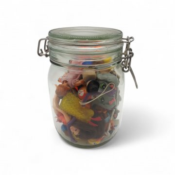 Vorratsglas Deckel, mit Spielzeugfiguren / Schleichfiguren,1000ml
