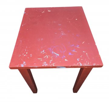 Kindertisch, rot, Holz, 50x60, h 61 cm