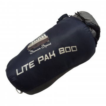 Schlafsack, Campingschlafsack "Lite Pak 800" dunkel- hellgrau