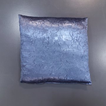 Sofakissen 40x40 Satin, gecrashed, hellblau