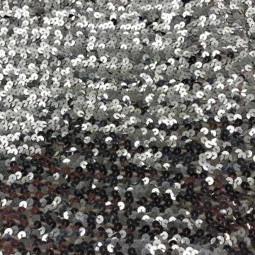 Dekostoff,ca.210x210cm,silber,mit silbernen Pailletten besetzt, schwer