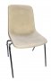 Stapelstuhl,beige Plastik auf  Chromgestell mit Reihenverbindung