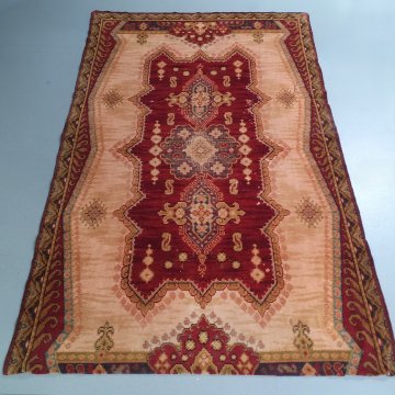 Diwandecke 160x260 Samt, rot/gold, großgemustert, Persermuster 