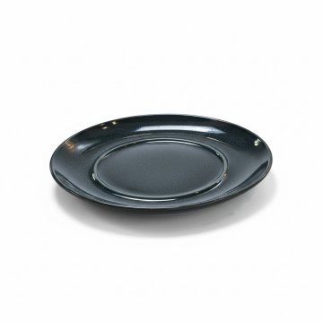 Untertasse, rost/blau,graublau/dunkelblau lasiert