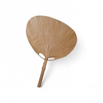 Wandlampe UCHIWA III, Chinafächer nur aus Bambus und Reispapier, schwarze Metallhalterung, 1-flg, E27 INGO MAURER