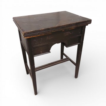 Beistelltisch, DRJ, schwarz, 3 Schübe, Platte klappbar, 63x45x76 cm