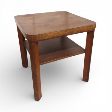 Beistelltisch, 40er Jahre, Nußbaum dunkel, 60x60x62cm, 