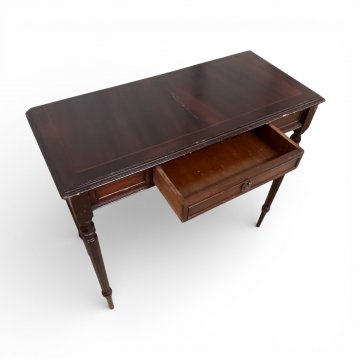 Konsoltisch, EKL, Mahagoni, 85x37x76cm, kannelierte Beine, 1 Schub,