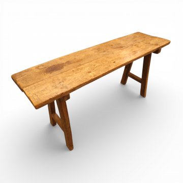 Tisch, Teak dkl.braun, rustikal, Stegverbindungen, L170xB45xH80