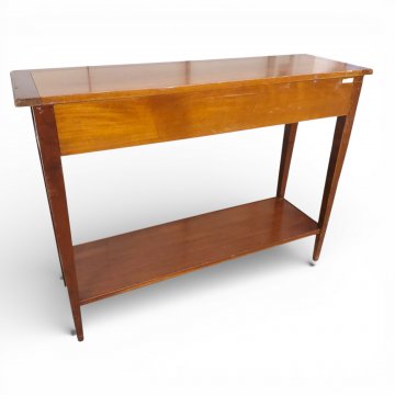 Konsoltisch GRANGE, Wildkirsche, Schub, Zwischenboden, Beine konisch, B108xT34xH80