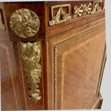 Schrank, Rosenholz, reiche Intarsien und Messingbeschläge, 1-türig, Schub, B87xH100