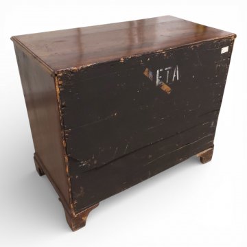 Kommode, EKL, Mahagoni poliert, 3 Schübe, 6 Messingknöpfe, 90x48x75 cm