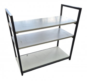 Aktenbock, OLYMPIA, antrazith Metallgestell mit weißen Platten, ca. 80x30, h 60 cm