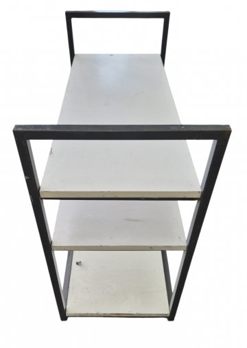 Aktenbock, OLYMPIA, antrazith Metallgestell mit weißen Platten, ca. 80x30, h 60 cm