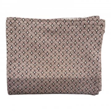 Vorhang H170xB140, altrosa, Jersey, schwarze und weiße Karos, mit Gardinenband