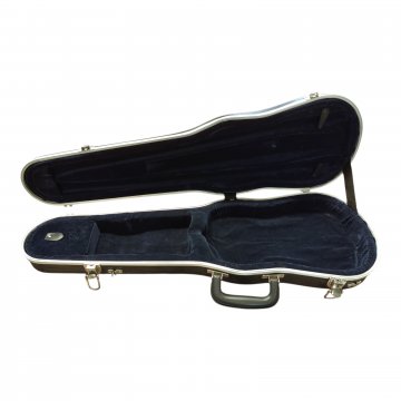 Geigenkasten, ohne Instrument, Alt, braun oder schwarz, Innenseite mit Samt ausgeschlagen