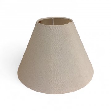 Kegelschirm, Leinen, hell-beige strukturiert, Aufhängung unten E27