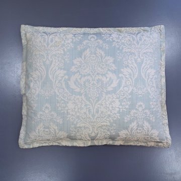 Kissen 45x60 Damast bleu, creme, großes Barockmuster (Damasco), Stehsaum