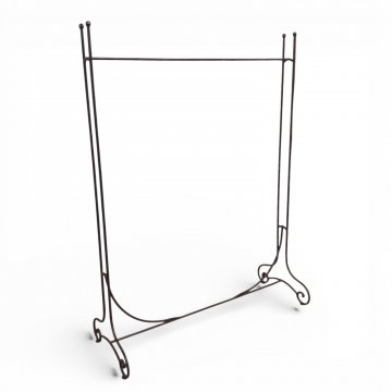 Kleiderstange GRANGE, Schmiedeeisen geschwungen, Kugelabschlüße, B125xH165