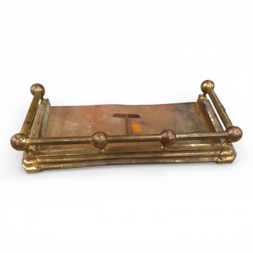 Kamineinsatz, Messing, Umrandung mit 6 Kugelverbindungen, B68xT30xH12