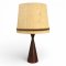 Tischlampe, Mahagoni, kegelförmig, 1 flg. E27 max. 60W, H30, Ø u. 9, Ø o. 5