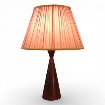 Tischlampe, Mahagoni, kegelförmig, 1 flg. E27 max. 60W, H30, Ø u. 9, Ø o. 5
