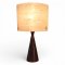 Tischlampe, Mahagoni, kegelförmig, 1 flg. E27 max. 60W, H30, Ø u. 9, Ø o. 5