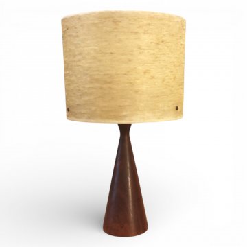 Tischlampe, Mahagoni, kegelförmig, 1 flg. E27 max. 60W, H30, Ø u. 9, Ø o. 5