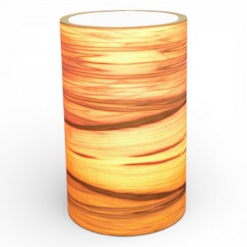 Wandlampe FUNK 16/26T, Röhrenschirm Satin Nussbaum, Aufhängung weiß, 1x E27 max.60W