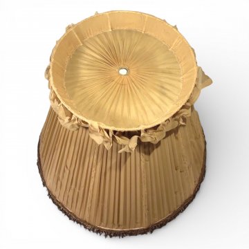 TL-Schirm fraisf. Seidenfalte m. Goldfransen u. Kragen, ø39cm