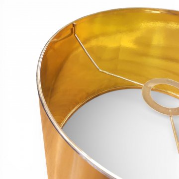 Lampenschirm GOLDEN METAL, Metall gold gebürstet, Aufhängung E27 unten, H19