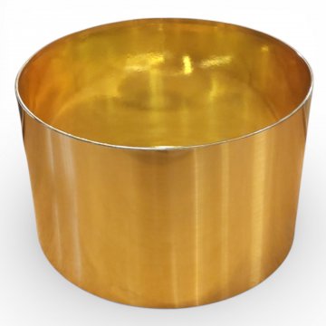 Lampenschirm GOLDEN METAL, Metall gold gebürstet, Aufhängung E27 unten, H19