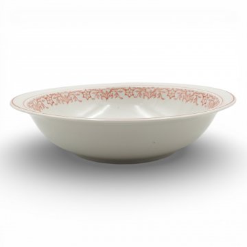 Gemüseschale, Bavaria, weiss, Porzellan, rote Ranken, 24cmØ