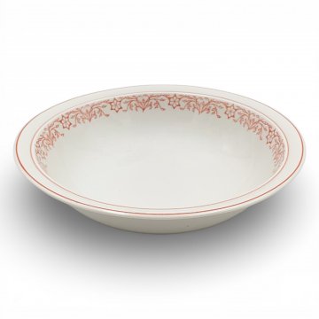 Gemüseschale, Bavaria, weiss, Porzellan, rote Ranken, 24cmØ