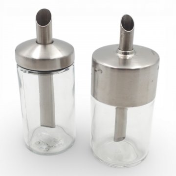 P- Zuckertopf / Zuckerstreuer, Glas/Chrome/Edelstahl, Diverse