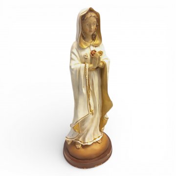 Madonna ROSA MYSTICA  H.40cm geschlossene Hände helles Kleid