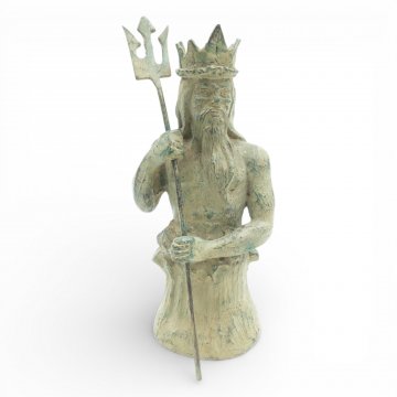 Büste NEPTUN, Bronze mit Patina, Figur Neptun