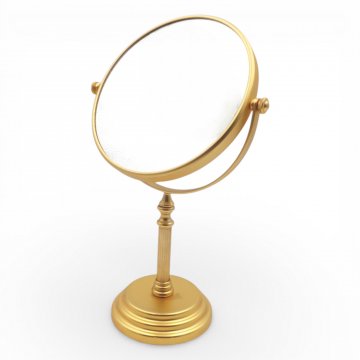 Kosmetikspiegel, auf Fuß, Messing