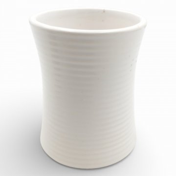 Zahnputzbecher 1x Keramik weiß, 1x Metall, R