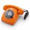  Telefon, mit Wählscheibe, grau/grün/orange, Deutsche Post, 70er 