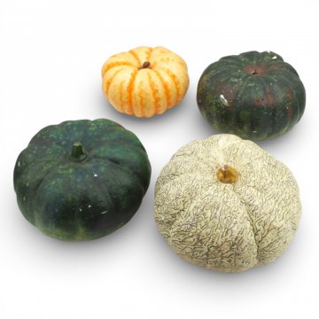 Kürbis Pappmaché, Styropor, grün, gelb, Ø25cm