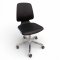 Drehstuhl/Laborstuhl BIMOS LABSIT 2, Kunststoffschale blau, Kunstleder schwarz, auf Rollen, höhenverstellbar, B64xT64, Sitzhöhe 49 - 69 cm